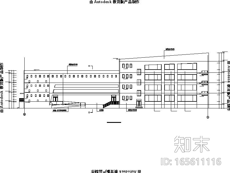 [海南]多层框架结构镇级文化中心建筑施工图cad施工图下载【ID:165611116】