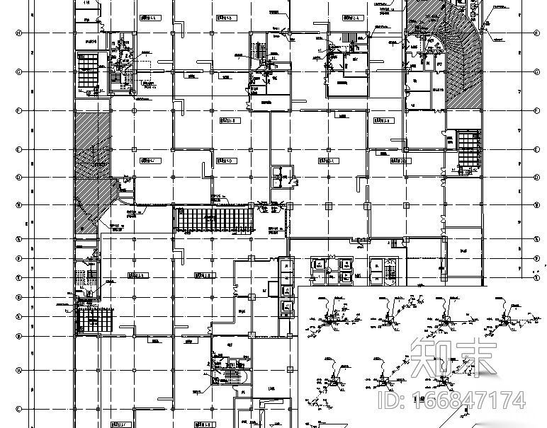 南通国贸商业建筑给排水系统施工图（CAD）cad施工图下载【ID:166847174】