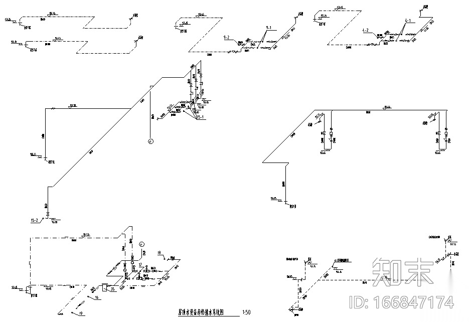 南通国贸商业建筑给排水系统施工图（CAD）cad施工图下载【ID:166847174】