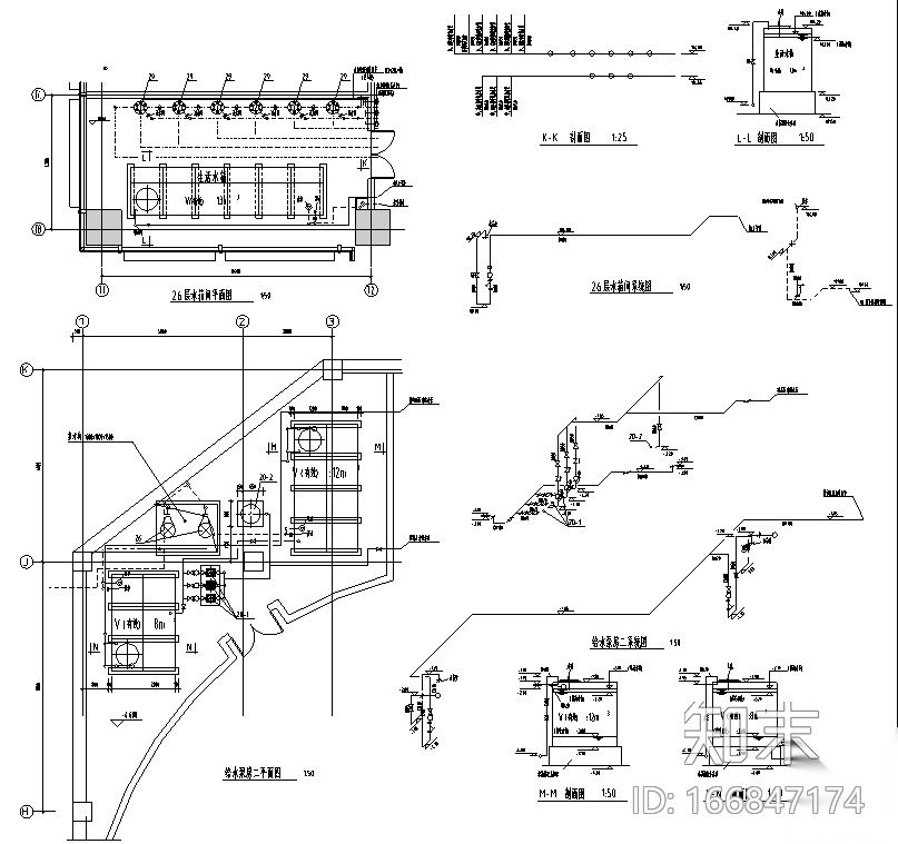 南通国贸商业建筑给排水系统施工图（CAD）cad施工图下载【ID:166847174】