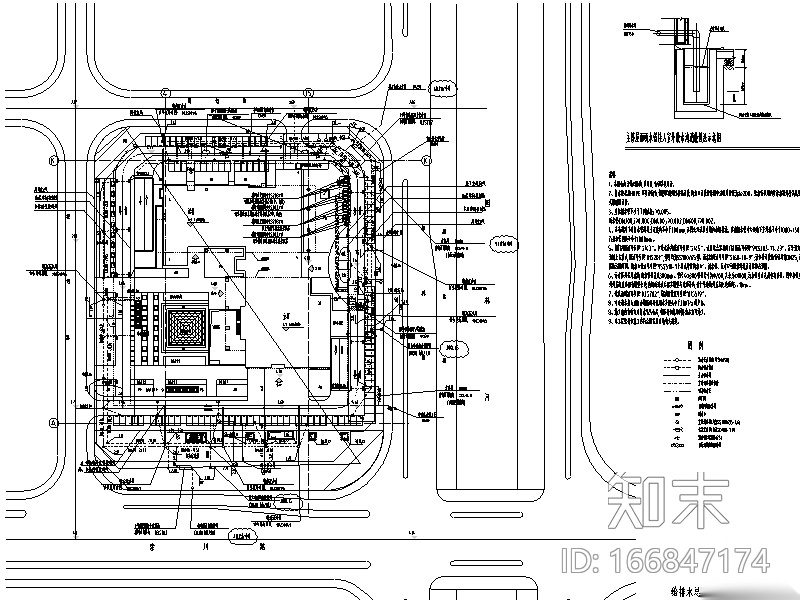 南通国贸商业建筑给排水系统施工图（CAD）cad施工图下载【ID:166847174】