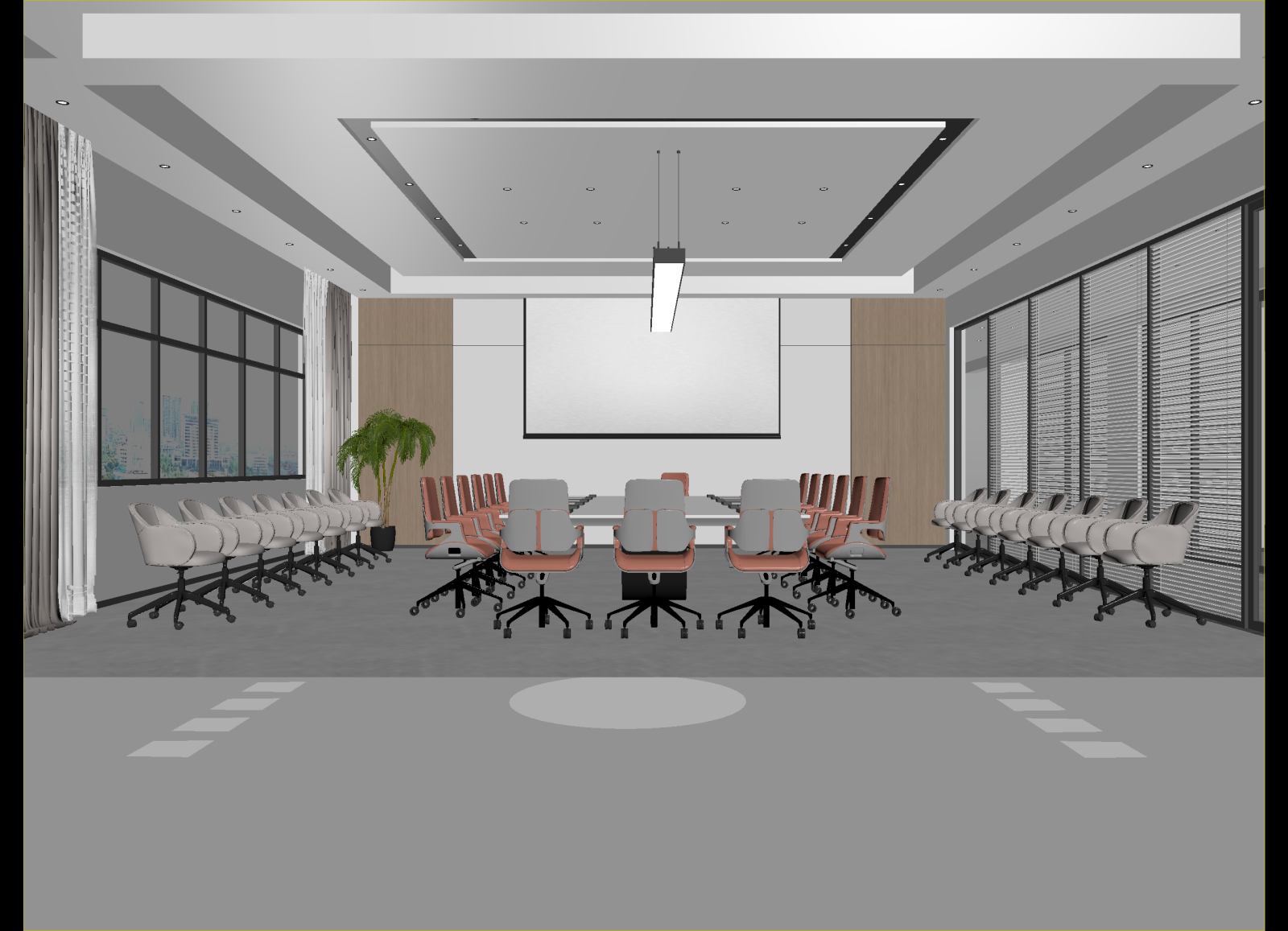 现代会议室3D模型下载【ID:1214289107】