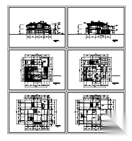 某二层别墅建筑方案图cad施工图下载【ID:149922141】