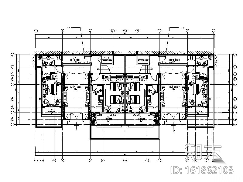 [重庆]豪华高档酒店别墅室内设计施工图cad施工图下载【ID:161862103】