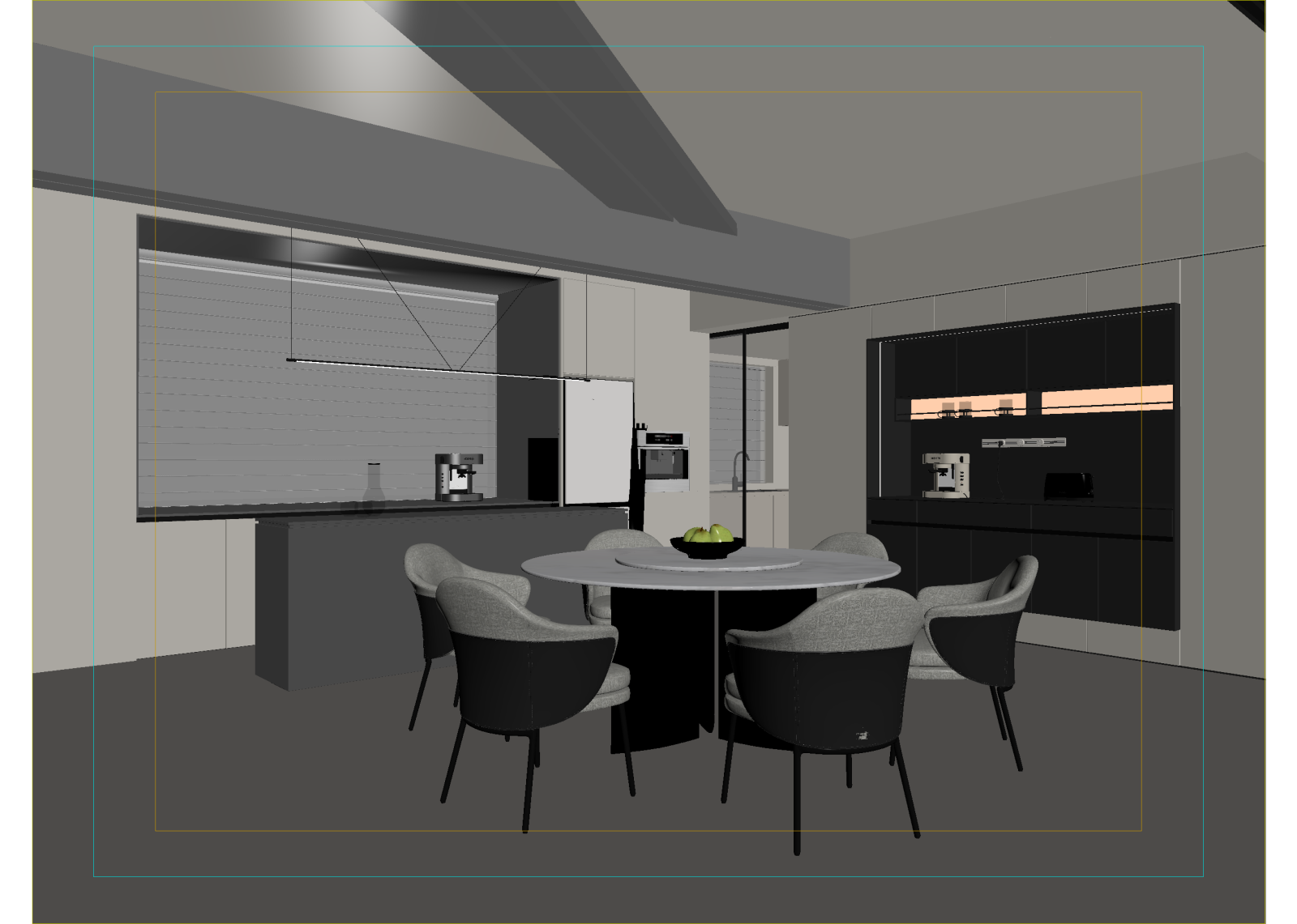 现代茶水间3D模型下载【ID:1214858370】