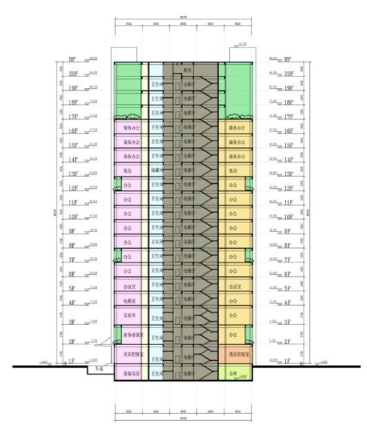 宿迁信用联社办公楼建筑设计方案文本cad施工图下载【ID:151475167】