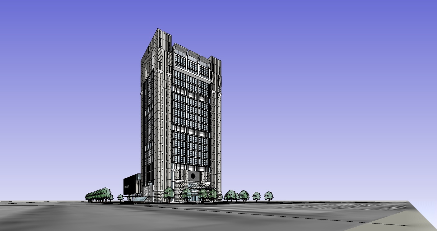 宿迁信用联社办公楼建筑设计方案文本cad施工图下载【ID:166447132】