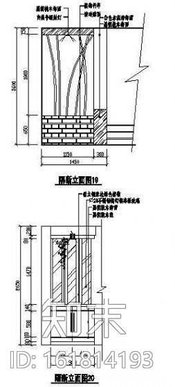 玄关图块cad施工图下载【ID:161814193】