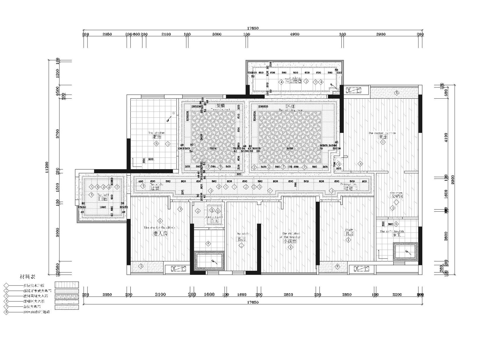 [湖南]​160㎡三居室现代平层样板间施工图cad施工图下载【ID:160701124】