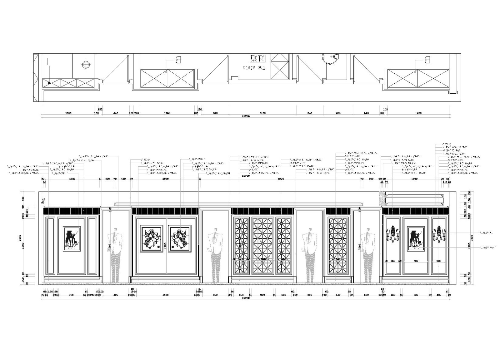 [湖南]​160㎡三居室现代平层样板间施工图cad施工图下载【ID:160701124】