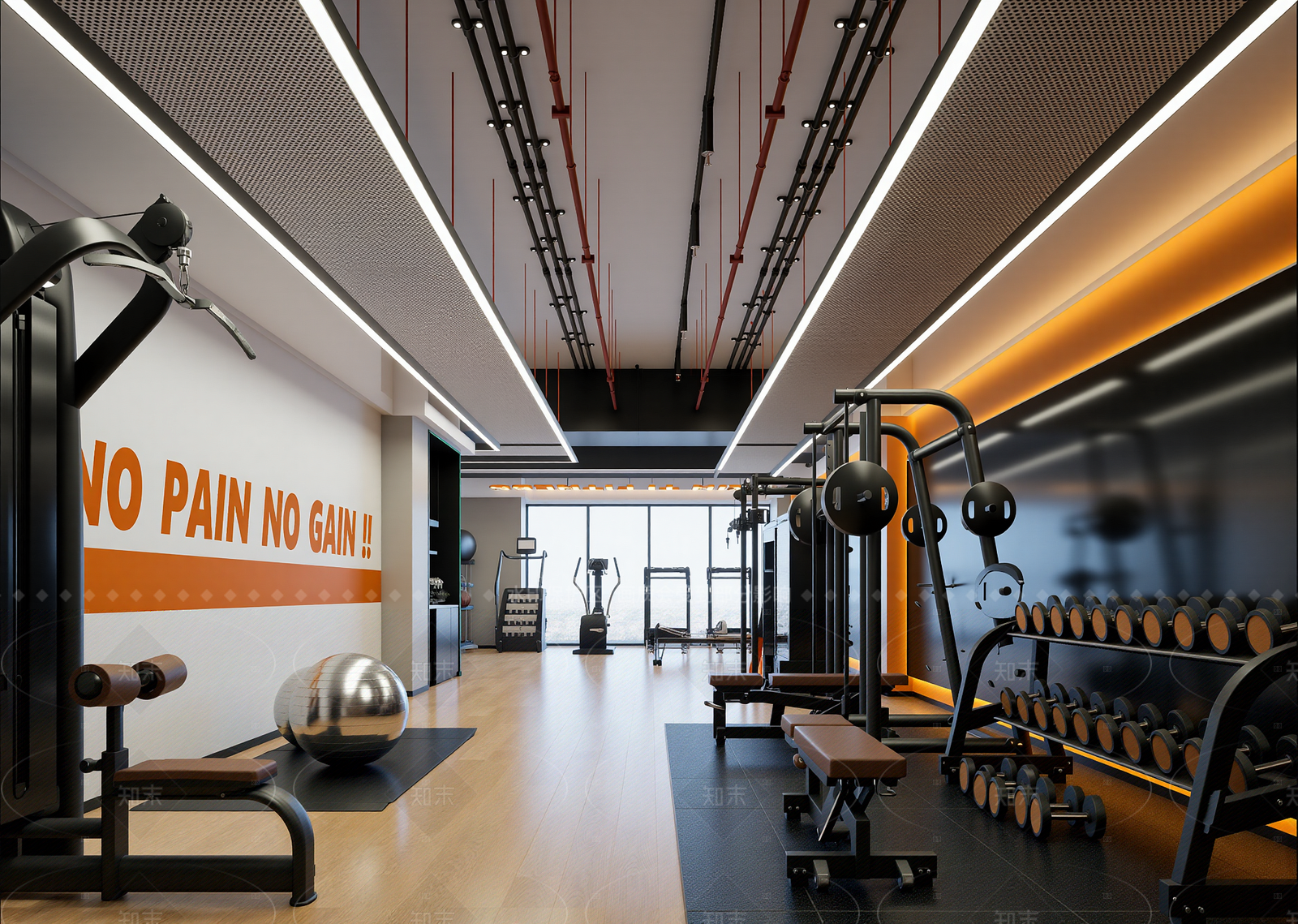 工业健身房3D模型下载【ID:1214626017】