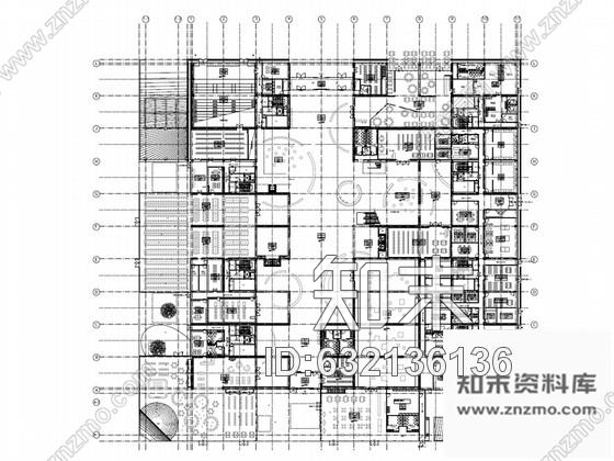 施工图天津省级现代时尚大气的图书馆室内施工图含方案图cad施工图下载【ID:632136136】