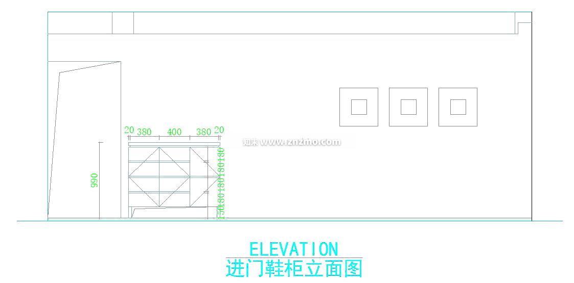 鞋柜cad施工图下载【ID:178289122】