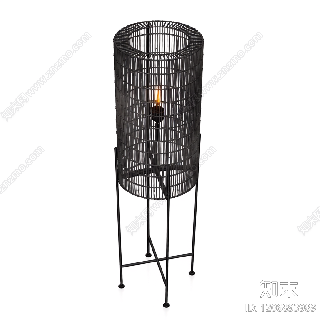 编织灯罩落地灯3D模型下载【ID:1206893989】