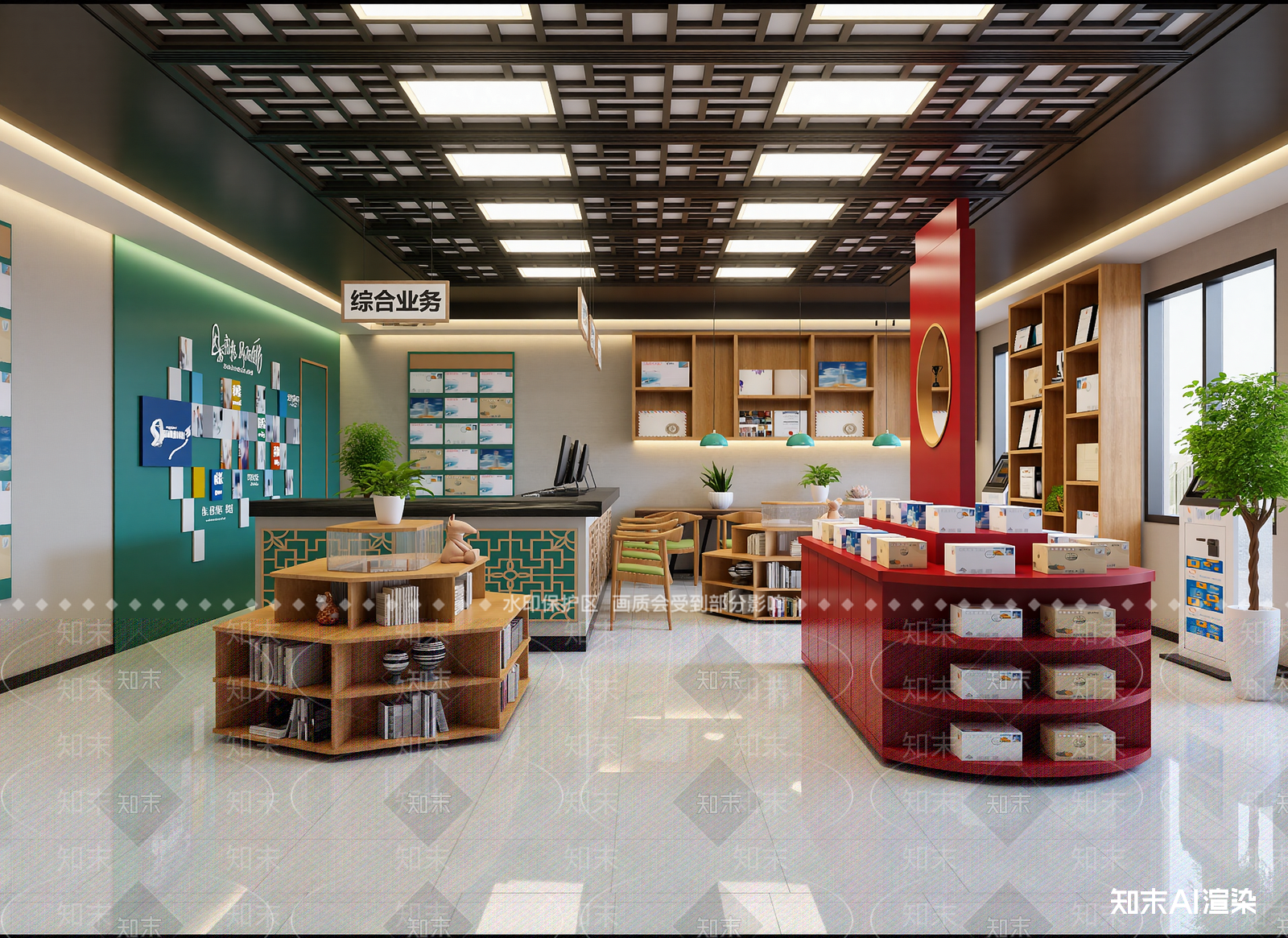 新中式售楼处3D模型下载【ID:1214254659】