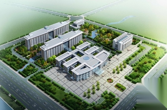 [徐州]某医院门诊医技部建筑施工图（含效果图）cad施工图下载【ID:166064107】