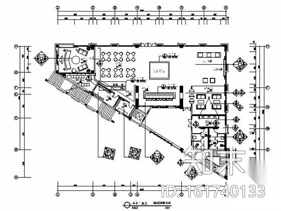 [合肥]某知名楼盘售楼处装饰施工图cad施工图下载【ID:161740133】