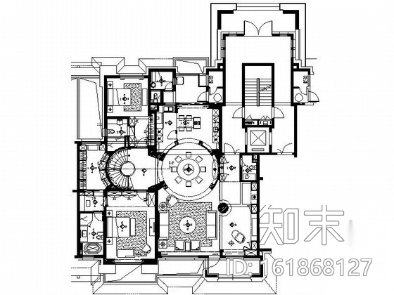 经典时尚双层别墅L2户型室内装修图（含实景）施工图下载【ID:161868127】