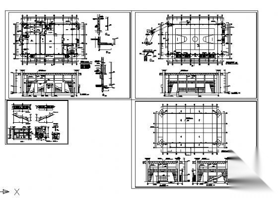 某小型室内操场建筑设计施工图施工图下载【ID:165160136】