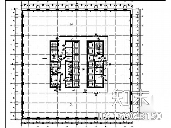 [广州]CBD商圈某塔楼公共区域18-38层装修图施工图下载【ID:166043150】