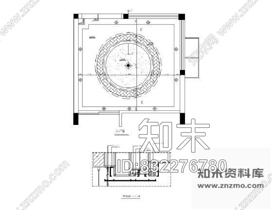 图块/节点装饰吊顶详图cad施工图下载【ID:832276780】