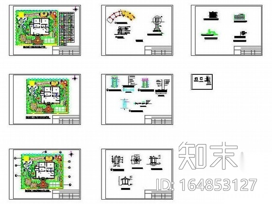 简阳某花园1号别墅庭院景观设计施工图施工图下载【ID:164853127】