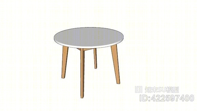 圆形厨房桌1SU模型下载【ID:422597400】