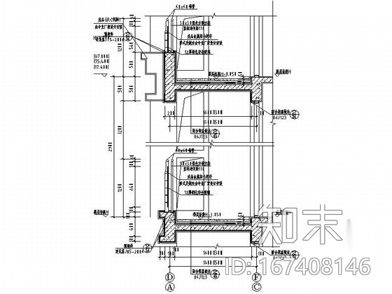 简欧式住宅阳台、空调机位、凸窗节点详图施工图下载【ID:167408146】