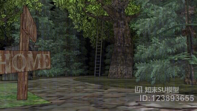 漫游森林SU模型下载【ID:123893655】