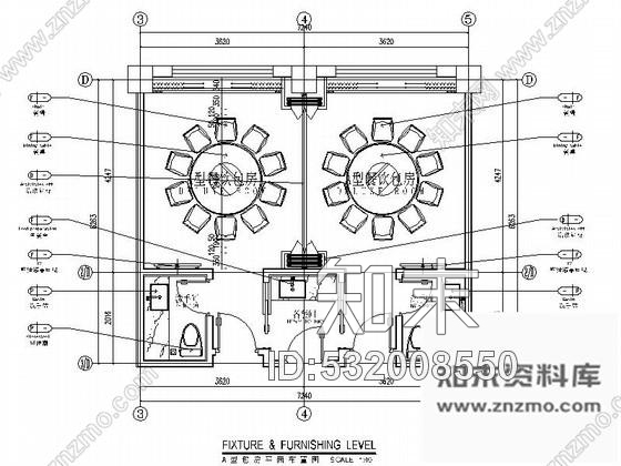 施工图成都酒楼A型包间室内装修图施工图下载【ID:532008550】