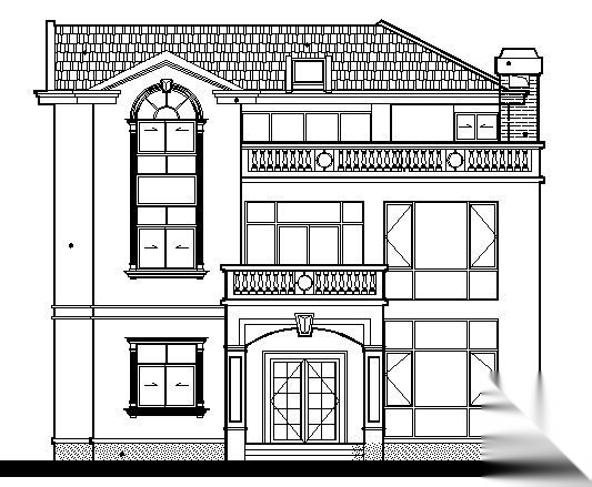 某三层私人别墅建筑施工图cad施工图下载【ID:149899146】