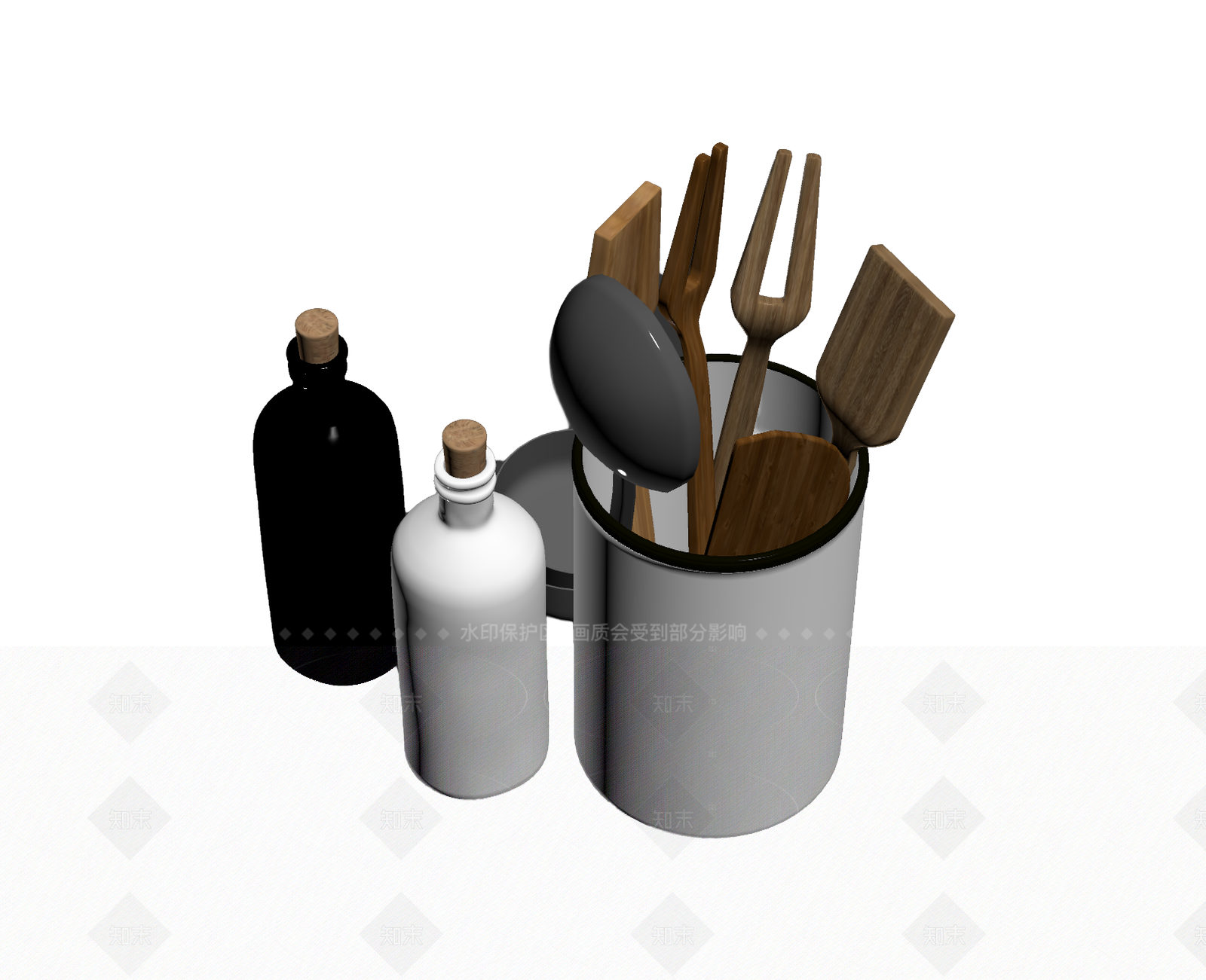 厨房用具套装3D模型下载【ID:1206193420】