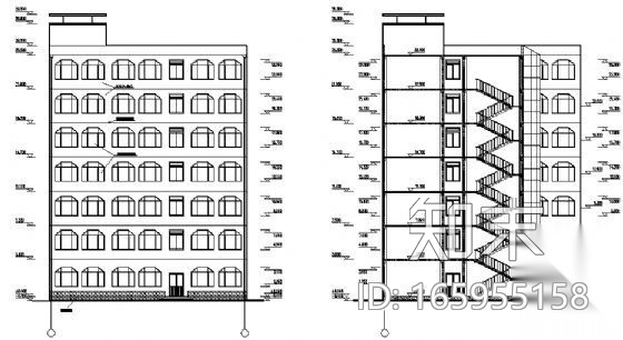 某七层办公楼建筑施工图[河南理工大学土木建筑工程系]施工图下载【ID:165955158】