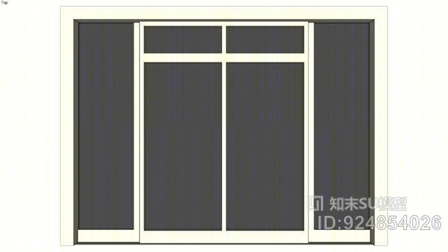 门窗玻璃SU模型下载【ID:924854026】
