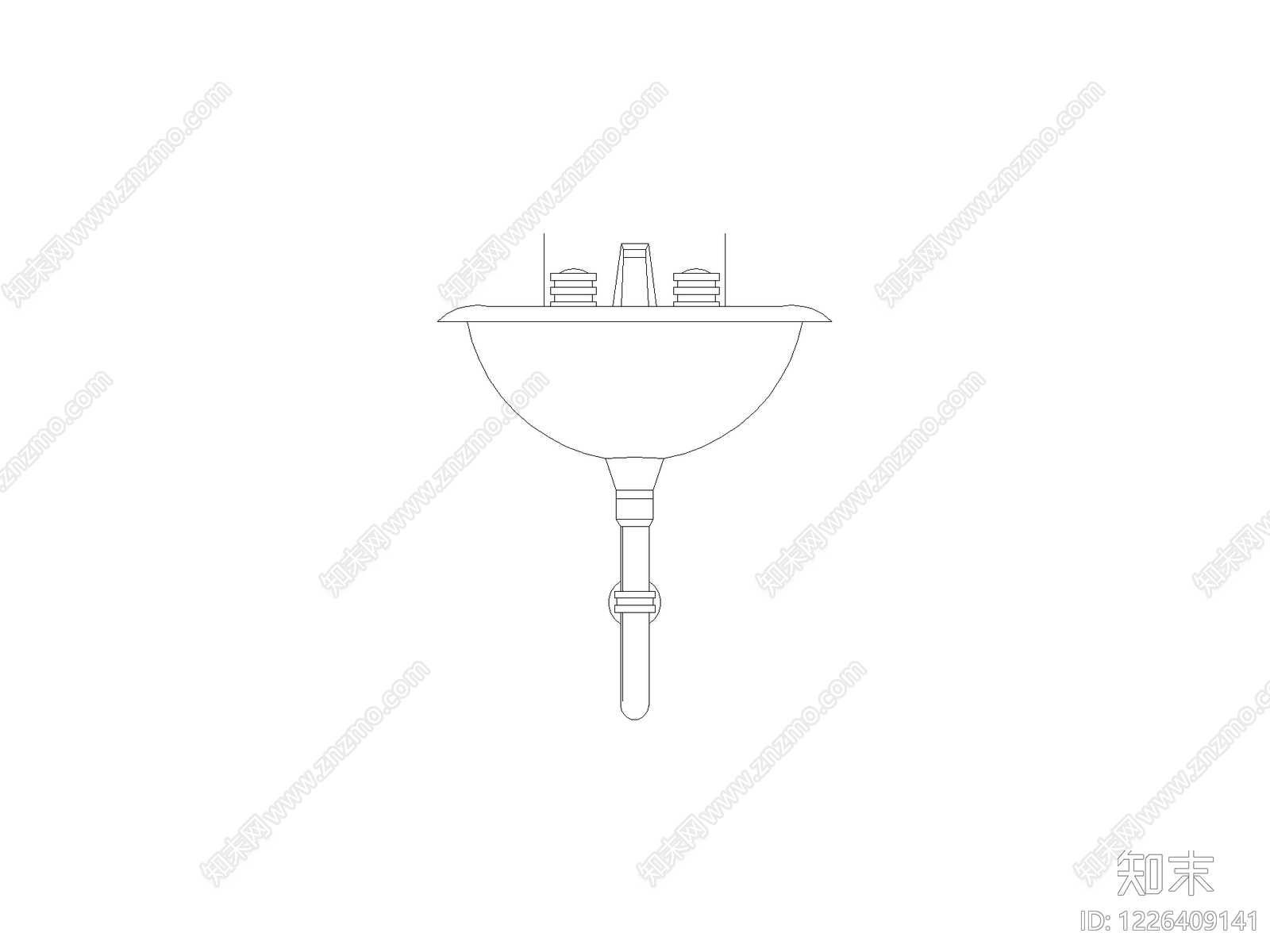 卫浴设施cad施工图下载【ID:1226409141】
