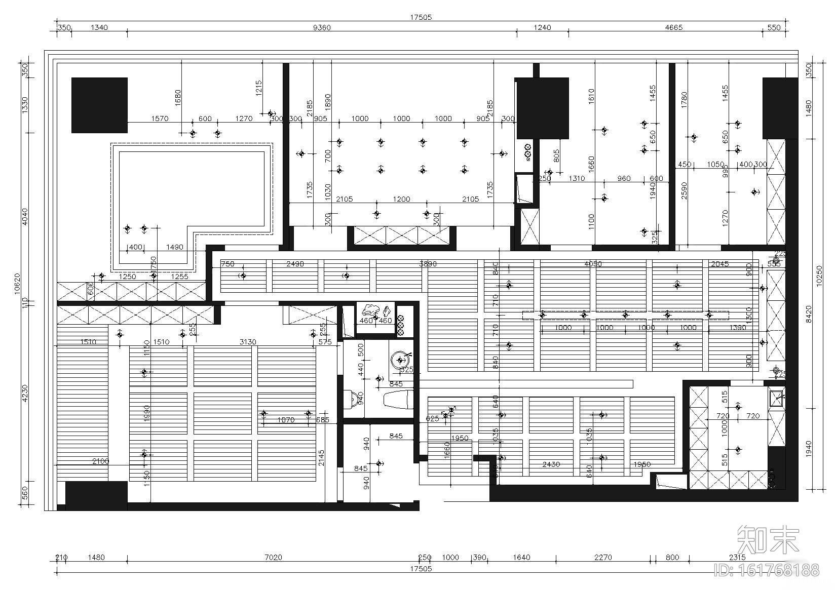 [广州]云峰投资公司办公室室内施工图+实景cad施工图下载【ID:161768188】