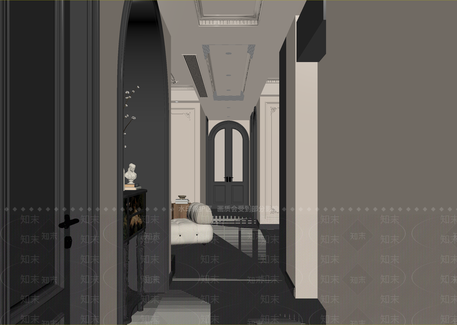 法式玄关3D模型下载【ID:1215073845】