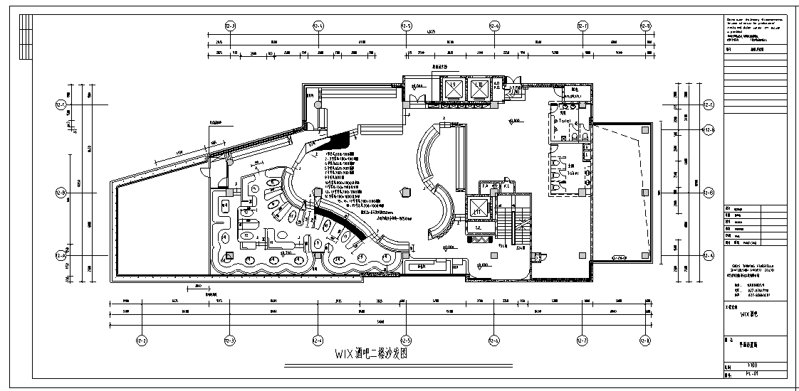 wix酒吧CAD室内设计施工图（含效果图）施工图下载【ID:161792177】