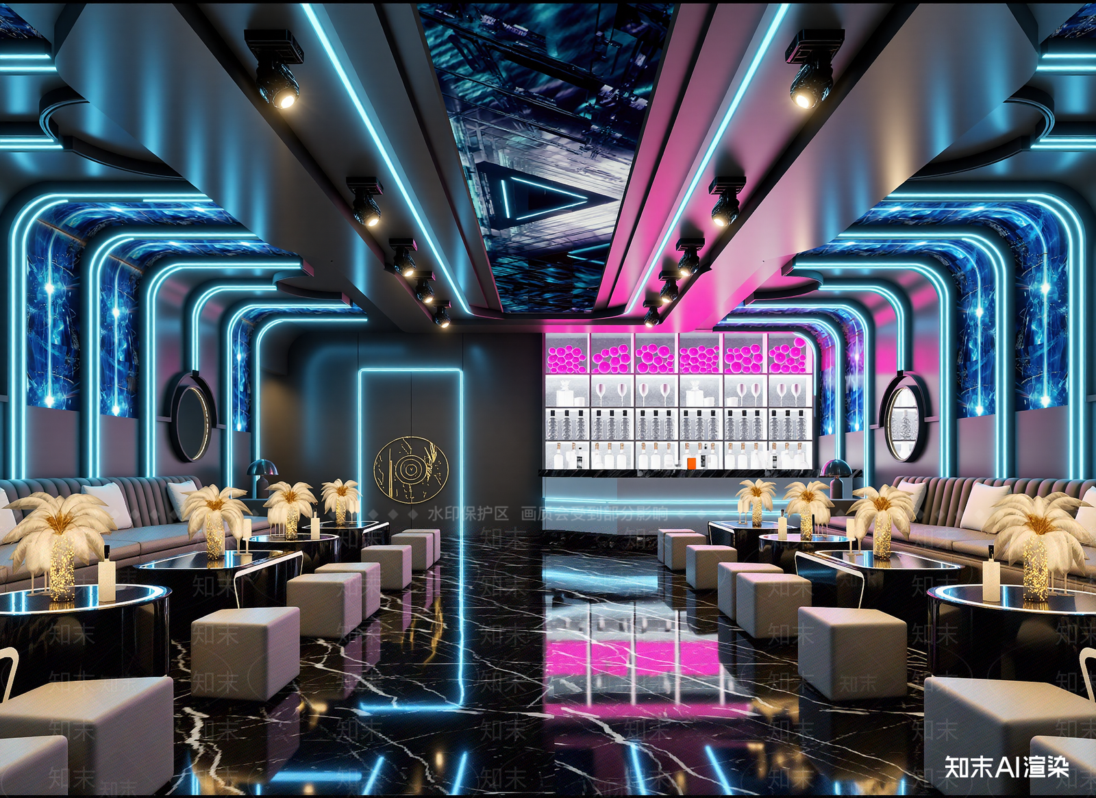 现代酒吧3D模型下载【ID:1214325962】