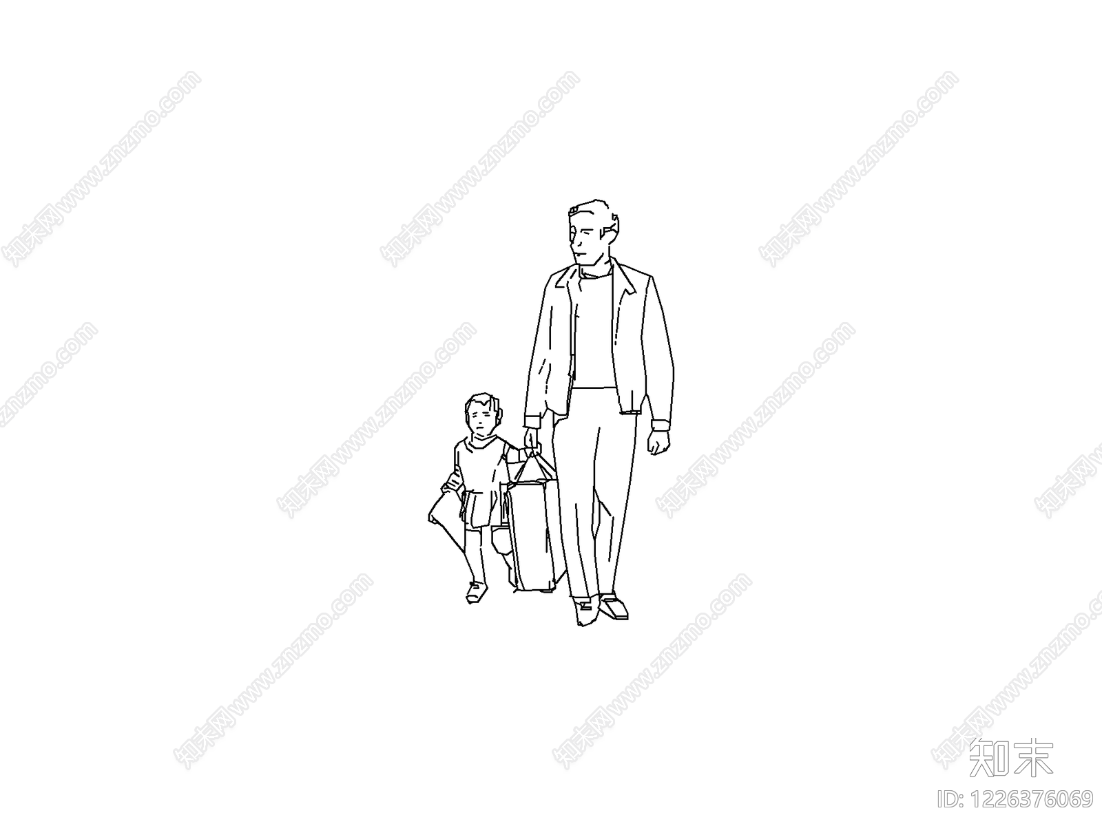 人物cad施工图下载【ID:1226376069】