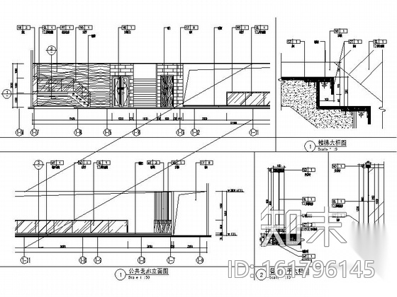 [广西]中国奇石之乡高档奢华洗浴会所室内装修施工图（...施工图下载【ID:161796145】