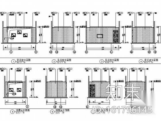 [广西]中国奇石之乡高档奢华洗浴会所室内装修施工图（...施工图下载【ID:161796145】