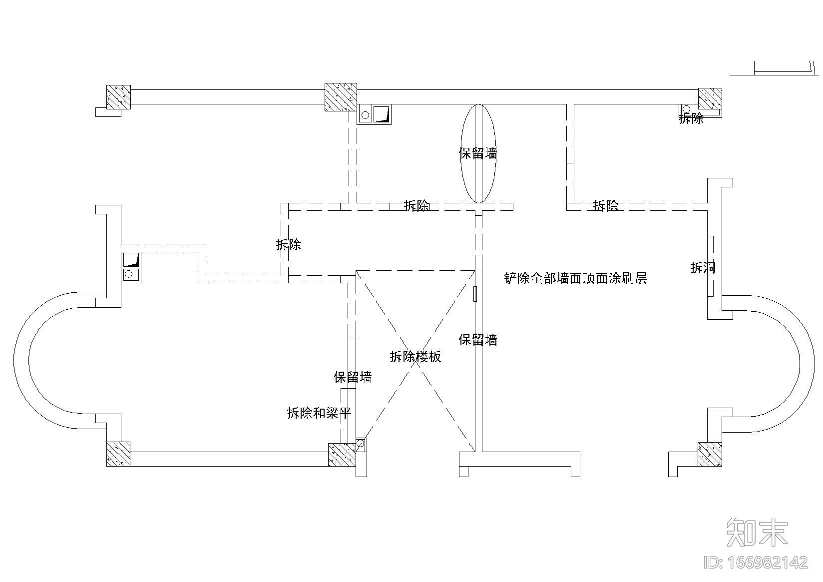 [厦门]风景秀丽山庄简欧三层别墅室内装修施工图cad施工图下载【ID:166982142】