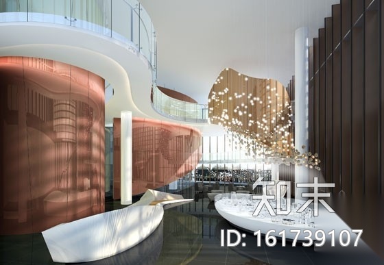 [上海]450㎡现代售楼处施工图（含效果）cad施工图下载【ID:161739107】