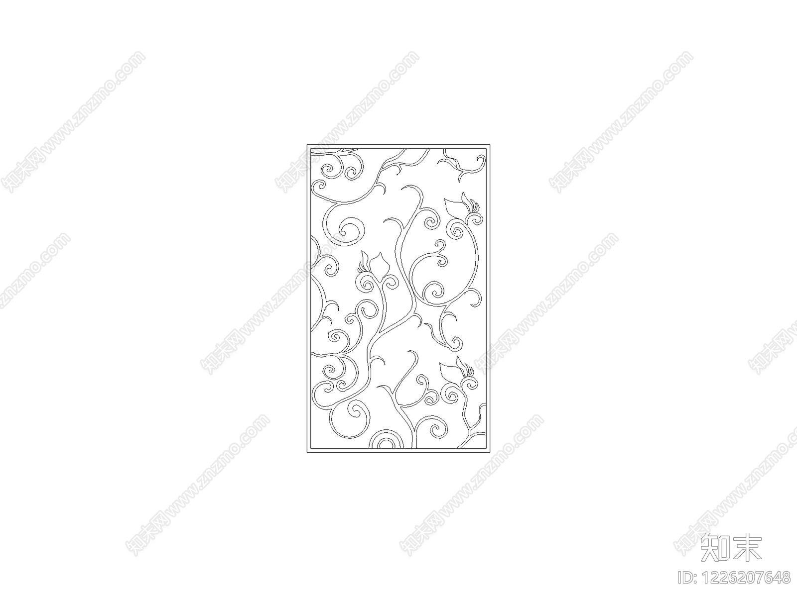 格栅装饰构件CAD图纸