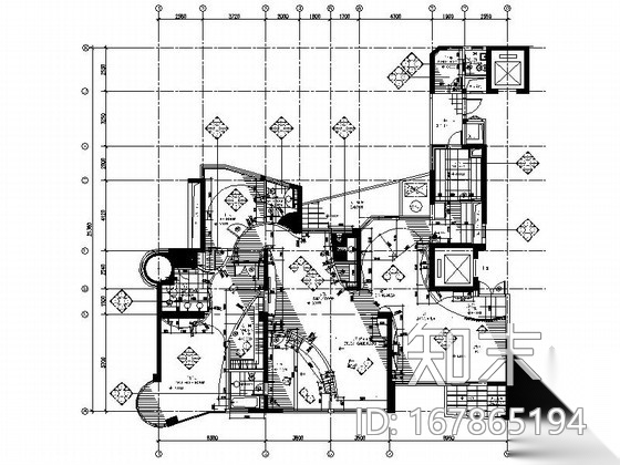 [杭州]名师豪宅样板房室内装修CAD施工图（含实景图）施工图下载【ID:167865194】