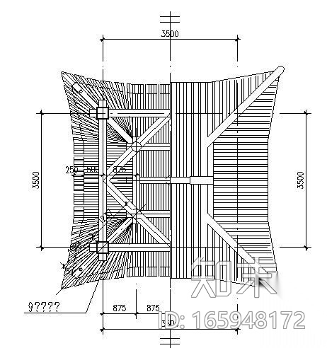 古建亭子建筑方案图系列-歇山方亭cad施工图下载【ID:165948172】
