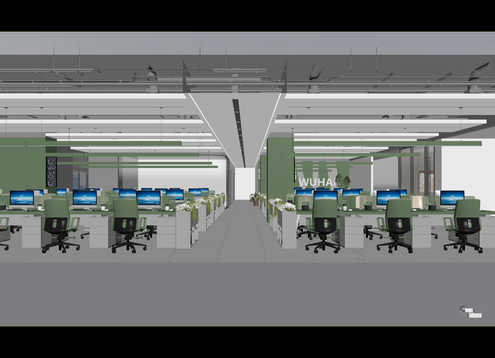 现代办公区3D模型下载【ID:1214736596】