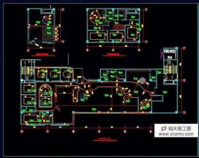 详细咖啡厅施工图施工图下载【ID:66892874】