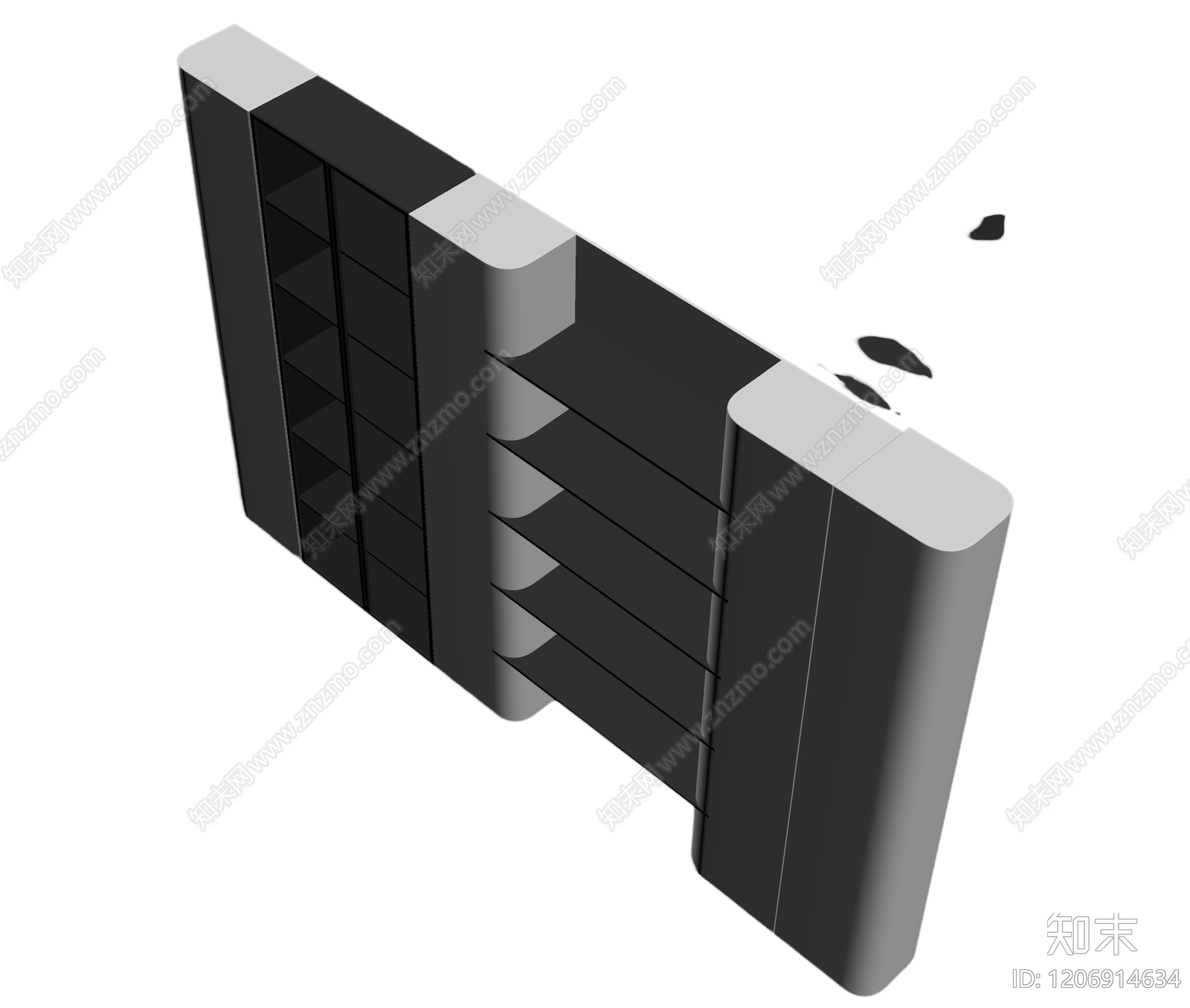 现代隔断柜体3D模型下载【ID:1206914634】